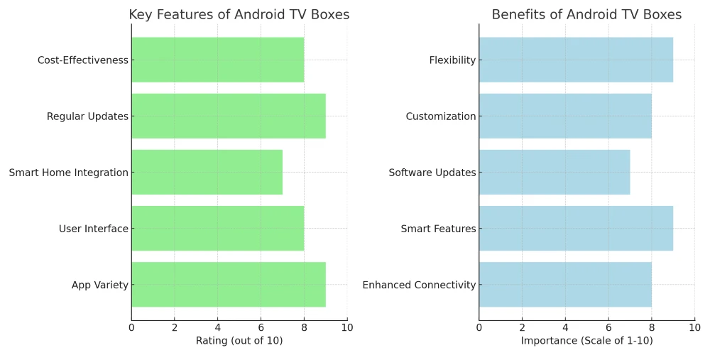 graphical representations of android tv boxes in industry