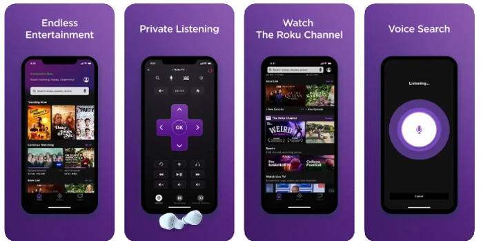 roku phone app features