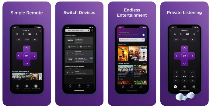 the roku mobile app